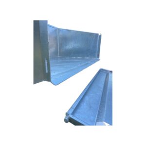 BENNE TÔLE GALVANISÉE 1M avec lame, capacité 1000 kg