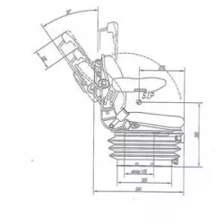 Siège tracteur en velours gris avec suspension pivotante