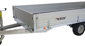 Remorque acier XRS 402F ERDÉ avec ridelles aluminium 35 cm